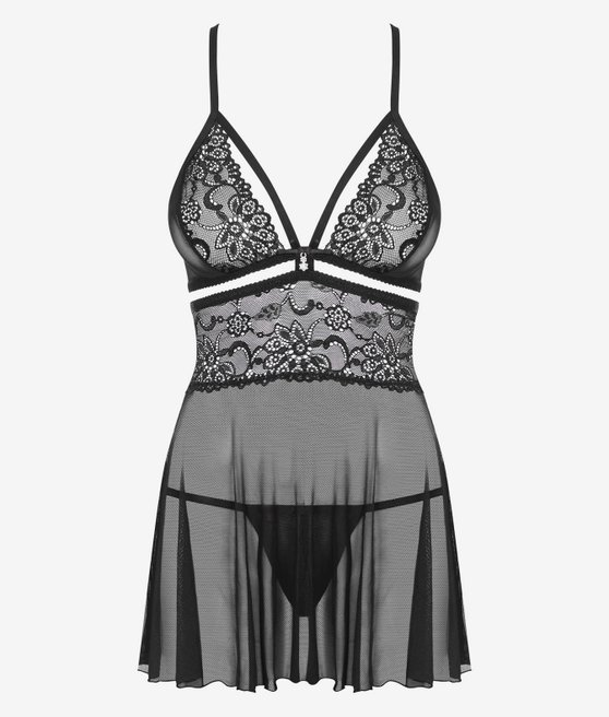 Obsessive 838-BAB-1 koszulka babydoll i stringi XXL